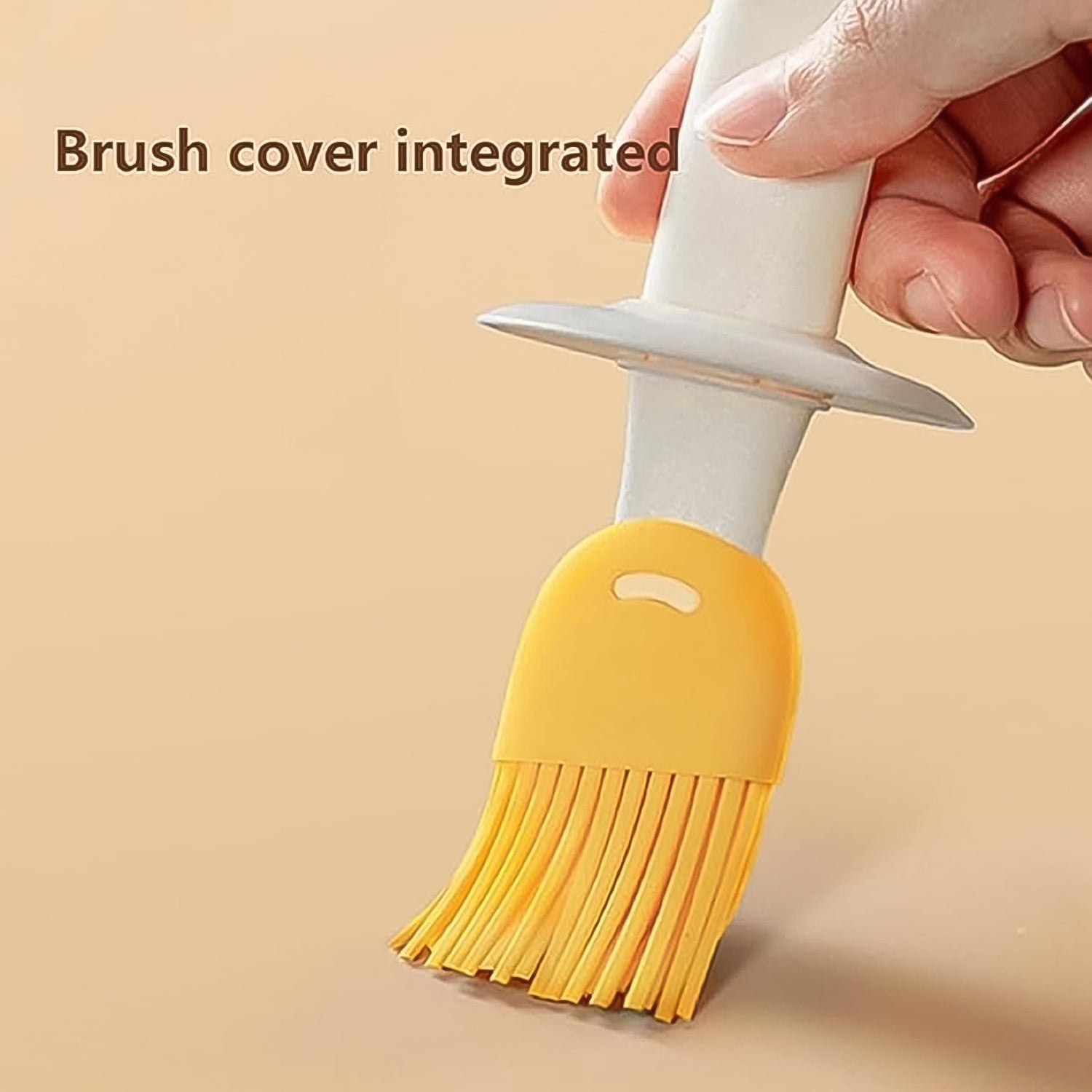Silicone basting brush applying oil on roti – even coating for tawa cooking